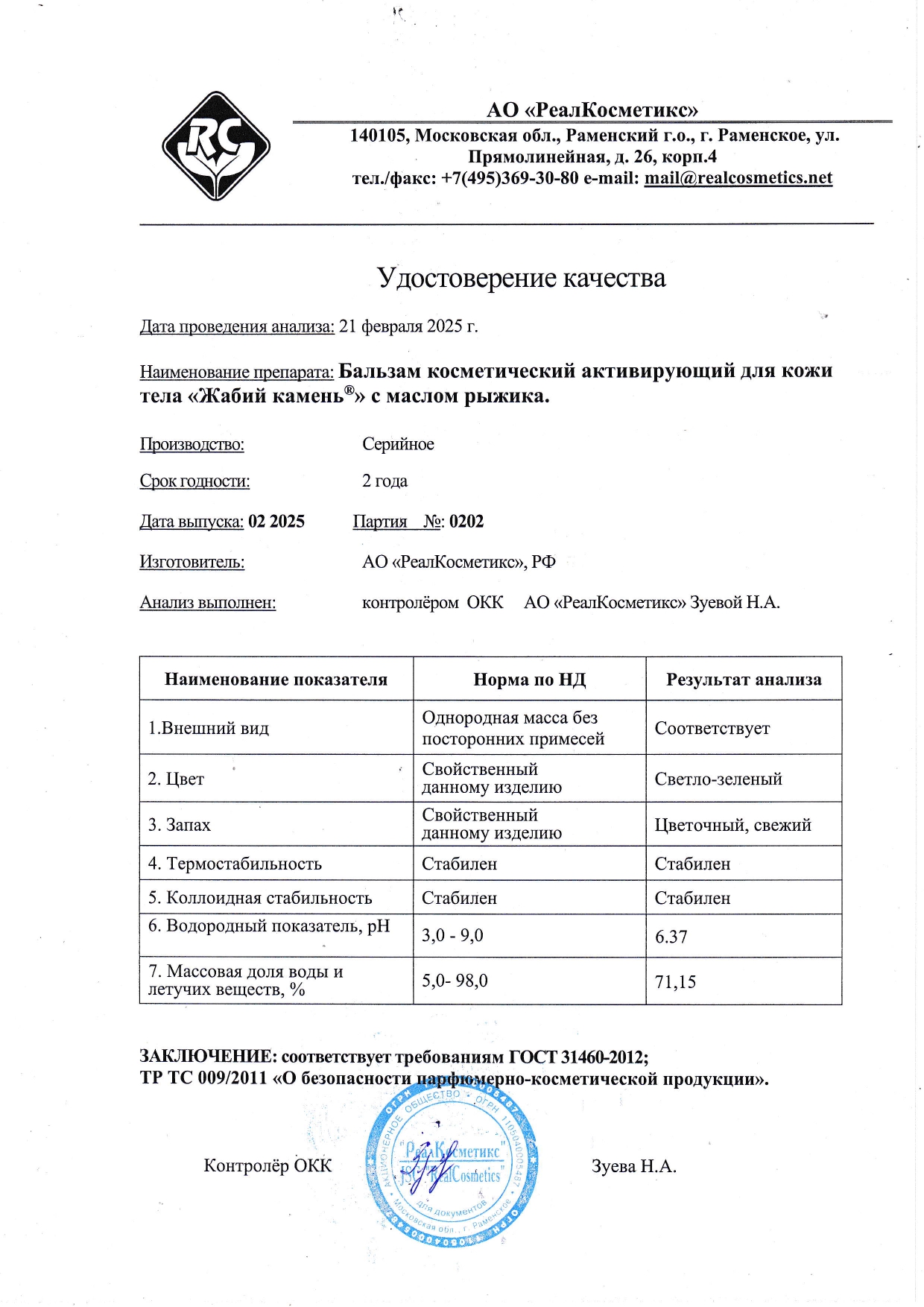 Паспорт №0220250202
